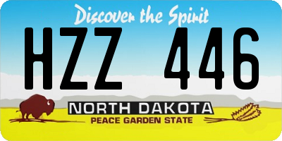 ND license plate HZZ446