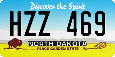 ND license plate HZZ469