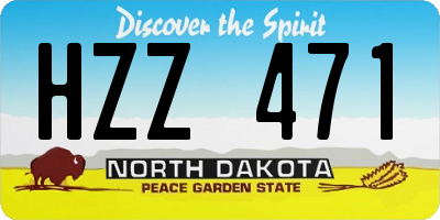 ND license plate HZZ471