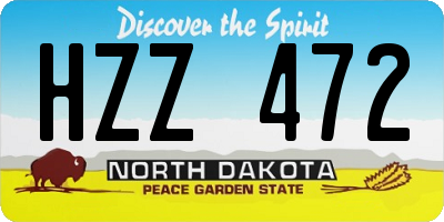 ND license plate HZZ472