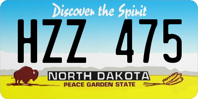 ND license plate HZZ475