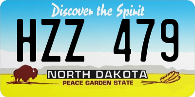 ND license plate HZZ479