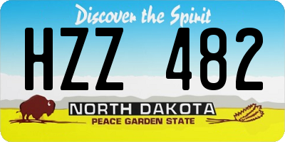 ND license plate HZZ482