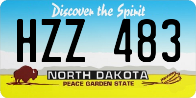 ND license plate HZZ483