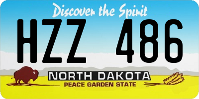 ND license plate HZZ486