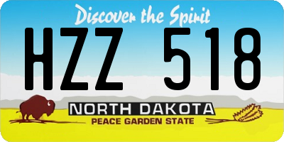 ND license plate HZZ518