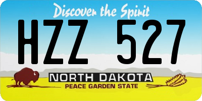 ND license plate HZZ527
