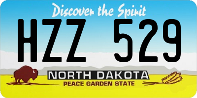 ND license plate HZZ529