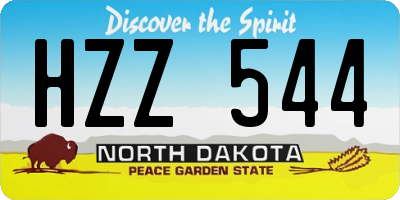 ND license plate HZZ544