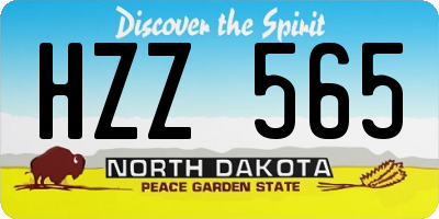ND license plate HZZ565