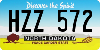 ND license plate HZZ572