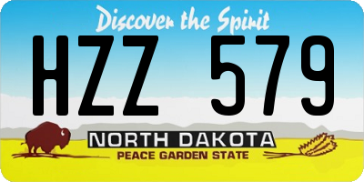ND license plate HZZ579