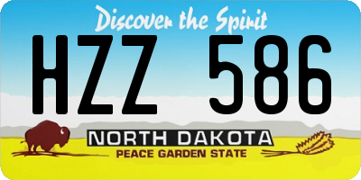 ND license plate HZZ586