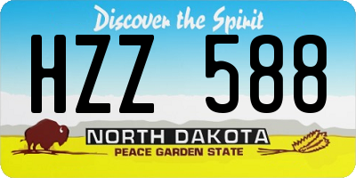 ND license plate HZZ588