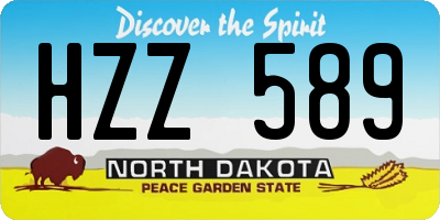 ND license plate HZZ589