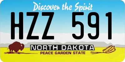 ND license plate HZZ591