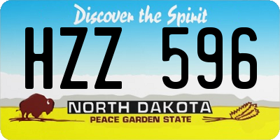 ND license plate HZZ596
