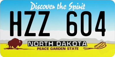 ND license plate HZZ604