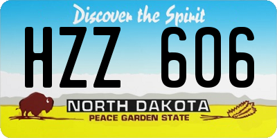 ND license plate HZZ606