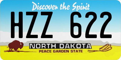 ND license plate HZZ622