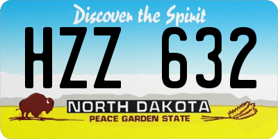 ND license plate HZZ632