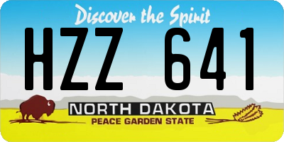 ND license plate HZZ641