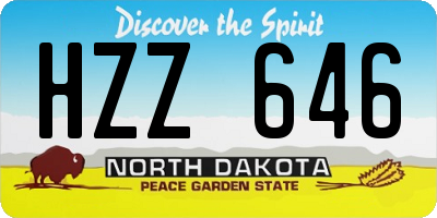 ND license plate HZZ646