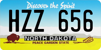 ND license plate HZZ656