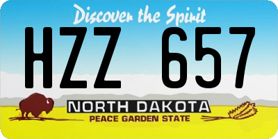 ND license plate HZZ657