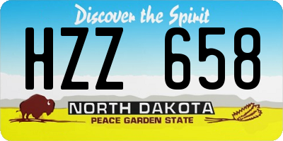 ND license plate HZZ658