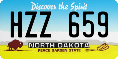 ND license plate HZZ659