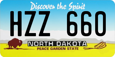 ND license plate HZZ660