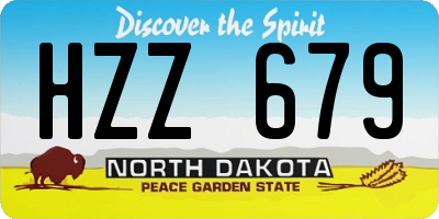 ND license plate HZZ679