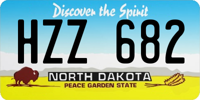 ND license plate HZZ682