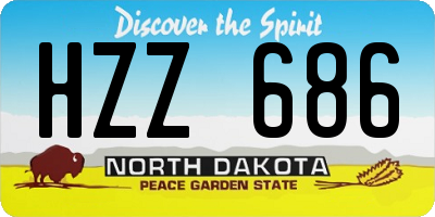 ND license plate HZZ686