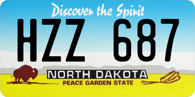 ND license plate HZZ687