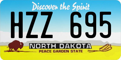 ND license plate HZZ695