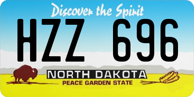 ND license plate HZZ696