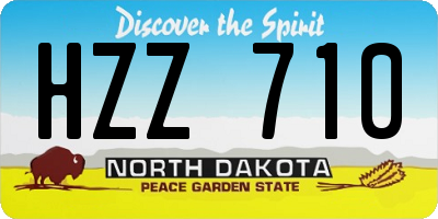 ND license plate HZZ710