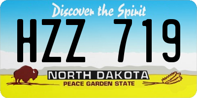 ND license plate HZZ719