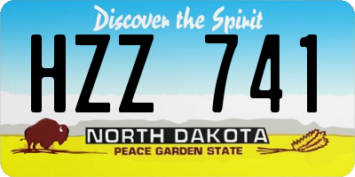 ND license plate HZZ741