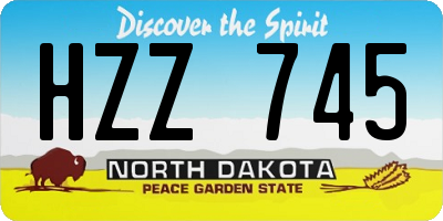 ND license plate HZZ745