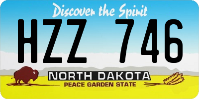 ND license plate HZZ746