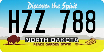 ND license plate HZZ788