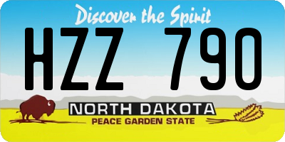 ND license plate HZZ790