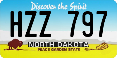 ND license plate HZZ797