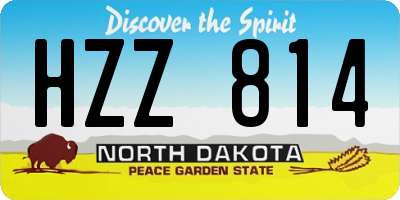 ND license plate HZZ814