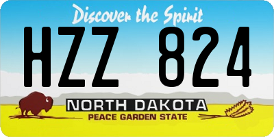 ND license plate HZZ824