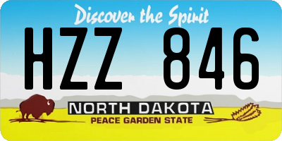 ND license plate HZZ846