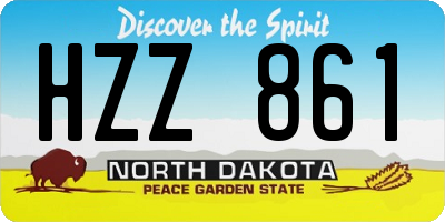 ND license plate HZZ861